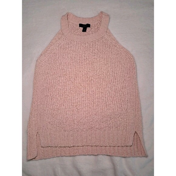 J.Crew High Neck Textured Pointelle Sweater Tank Light Pink J0928 Size XXS - Picture 5 of 9